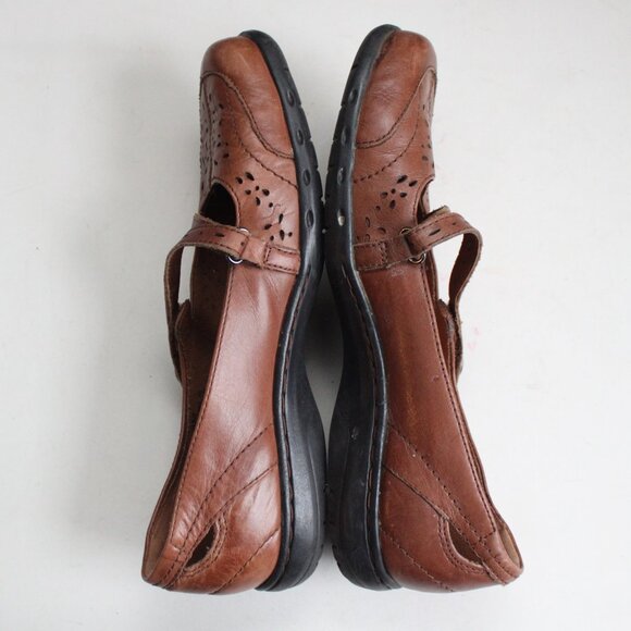 Rockport Cobb Hill Women's Brown Leather Pearl-Ch Mary Jane Flats Size 8 - Picture 6 of 8